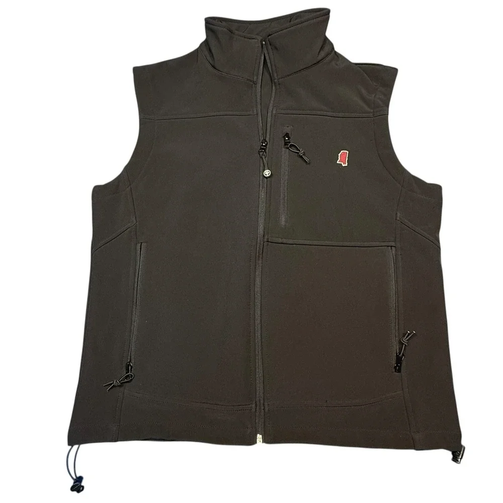 Mississippi Oxford - Southern Traditions Soft Shell Vest in Black Men Size Small